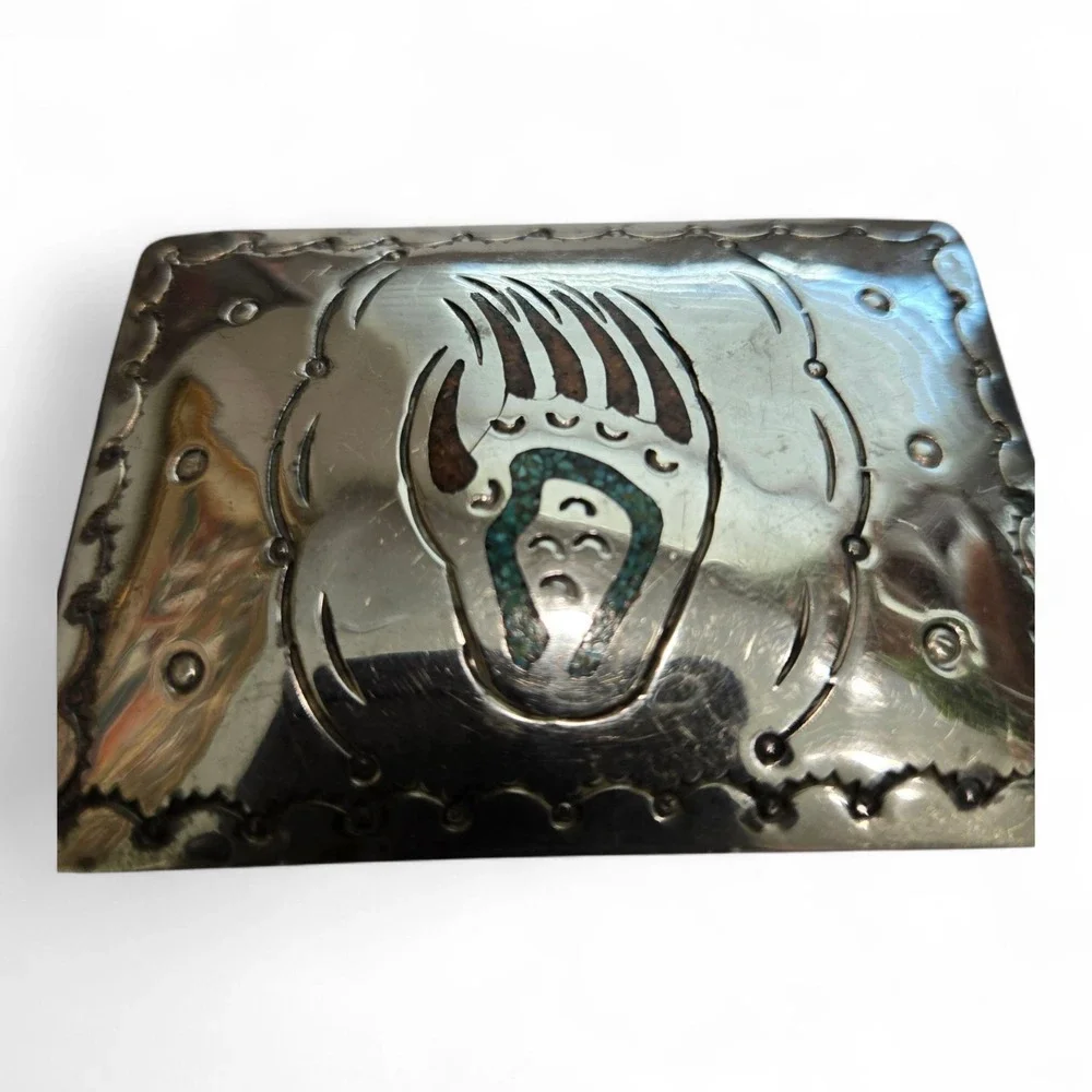 Vintage Belt Buckle Nickel Silver 1